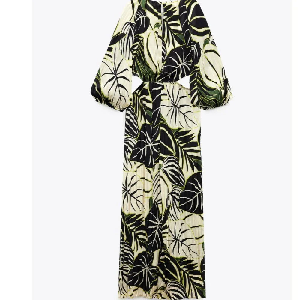 Zara floral print jumpsuit